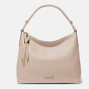 Michael Kors Lexington Leather Shoulder Bag Color Soft/ Dusty Pink